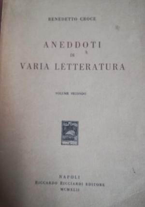 ANEDDOTI DI VARIA LETTERATURA VOL 2